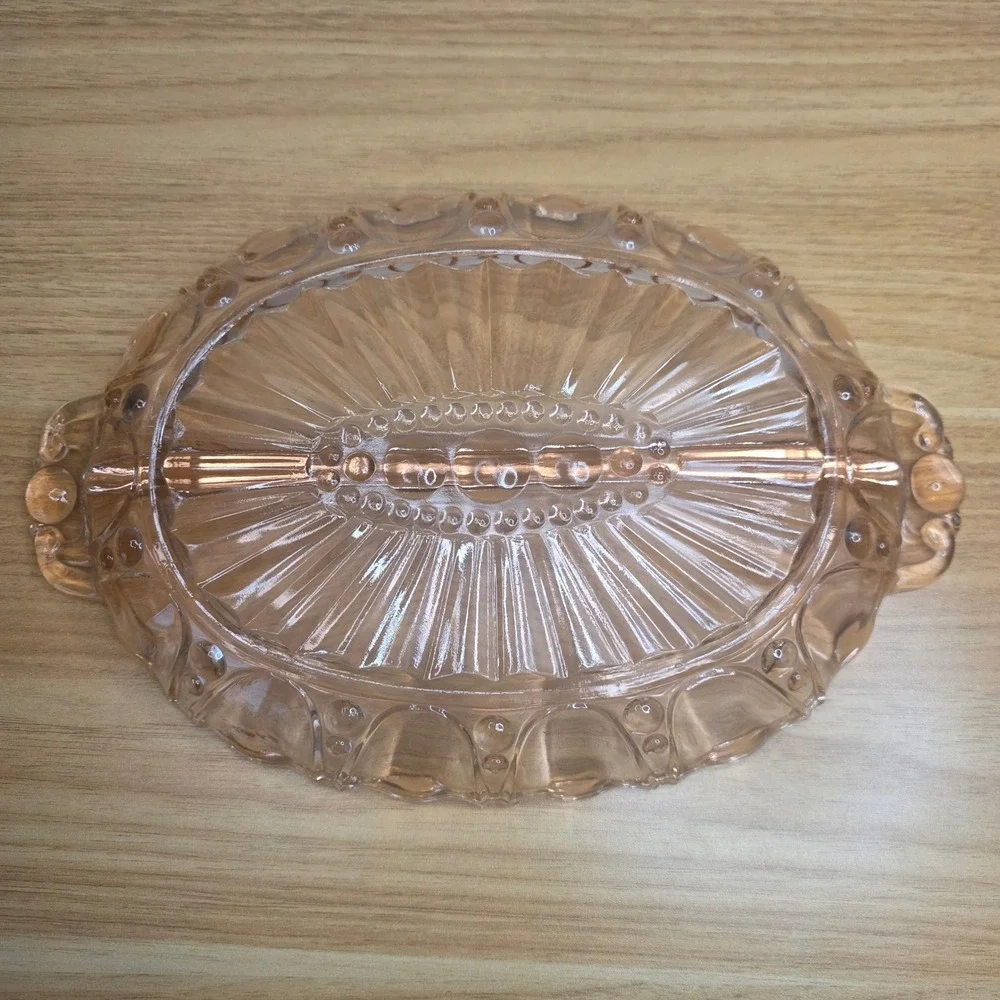Anchor Hocking Pink Depression Glass Oyster & Pearl 12